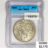 1927 Silver Peace Dollar ICG MS65