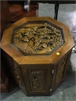ASIAN CARVED SIDE TABLE