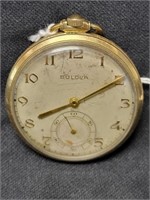 BULOVA, 15 JEWEL, 10K ROLLED GOLD, PUTERED, CASE