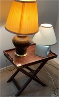 Tray Table & 2 Lamps