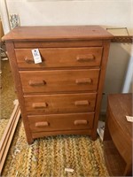 Tall Wooden Dresser With Contents Inside