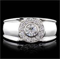 14K White Gold 0.68ctw Diamond Ring