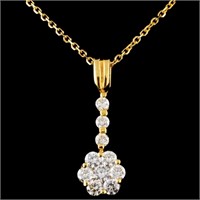 18K Gold 1.17ctw Diamond Pendant