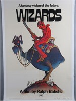 Wizards 1976 Linen Backed Movie Poster