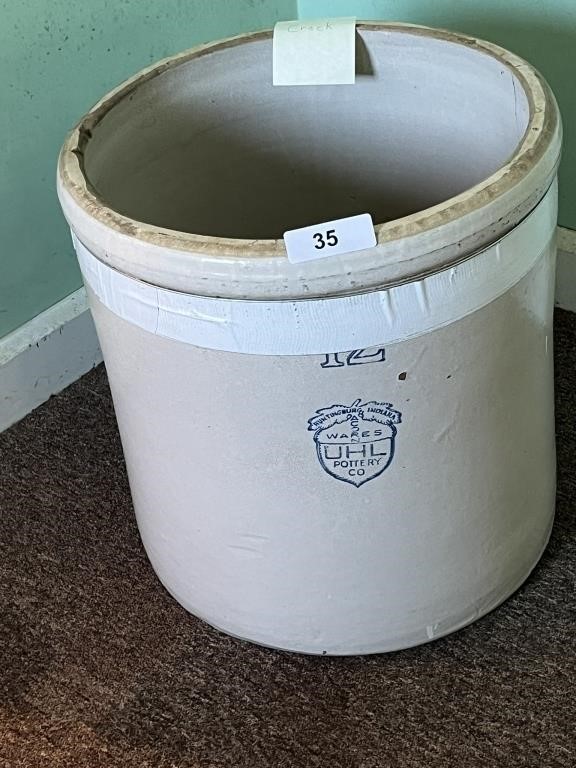 Uhl Pottery 12 Gallon Crock