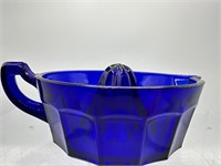 Vintage cobalt blue juicer
