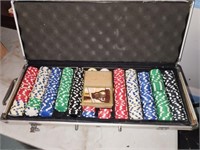 Large vintage poker set
