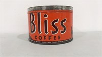 Vintage Bliss Coffee tin -5” in diameter