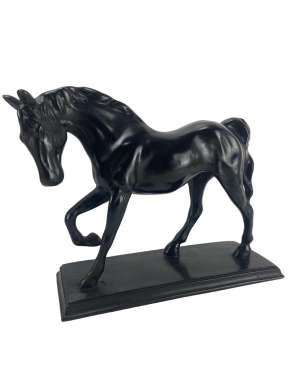 MCM Black Resin Horse Statue/Figurine