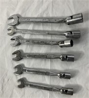 Lot Of 6 Wrench- Socket Combo