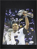 JOE FLACCO SIGNED 8X10 PHOTO RAVENS JSA