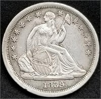 1839 Seated Liberty Silver Dime, Higher Grade