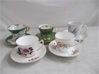 ASSORTED CUPS & SAUCERS