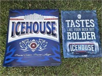 2 METAL ICEHOUSE SIGNS