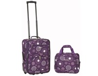 Rockland 2-Piece Luggage Set  Purple  14/19