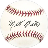 Matt Batts Autographe Baseball Beckett BAS