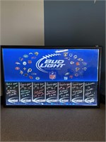 49"x31" Bud Light light up menu board