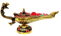 Vintage Brass Aladdin Genie Lamp