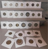 (28) Assorted Nickels Including Liberty V,