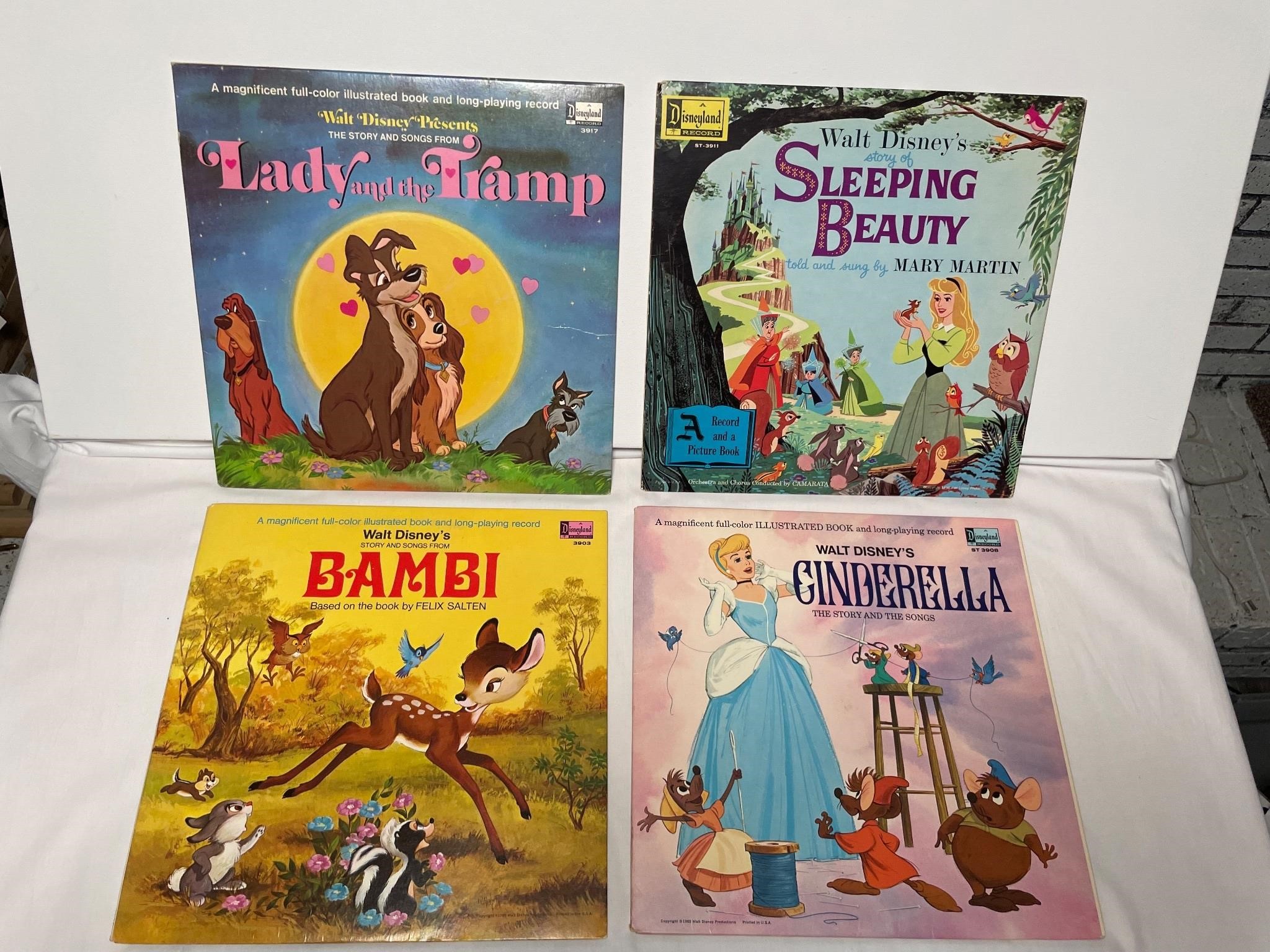 4 Vintage Disney Record Books