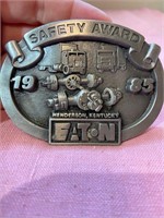 Eaton Safety Award Belt Buckle 1985