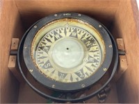 Nautical Compass in a Mahogany Case