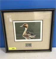 SIGNED/NUMBERED DUCK STAMP AND PRINT