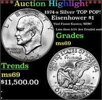 ***Auction Highlight*** 1974-s Silver Eisenhower D