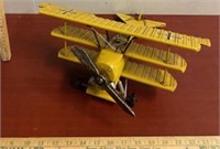 12" Metal Yellow Plane