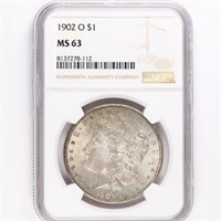 1902-O Morgan Dollar NGC MS63