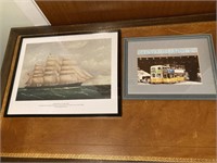 2 Prints, Cutty Sark & Central Station