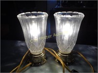 Pair of Crystal Lamps