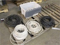 Tote of Assorted Household Wiring