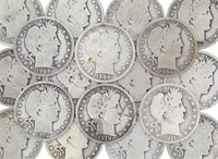 Mixed Date Barber Silver Half Dollars
