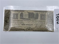 South Carolina $1 Bill
