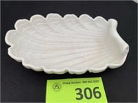 Abingdon Pottery White Shell Serving Tray
