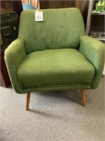 MID-CENTURY GREEN UPHOLSTERED CHAIR