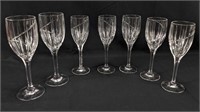 (7) Fluted Wine Glasses