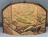 Fish Folding Fireplace Screen