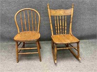 Antique Chair and Rocker