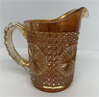 Carnival glass pitcher, 5"