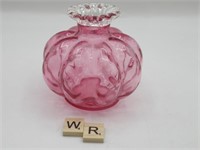 LOVELY FENTON CRANBERRY GLASS BUD VASE