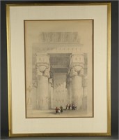 After David Roberts. Portico of the Temple Dendera