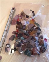 Bag of crystals and misc stones