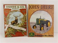 John Deere Sign and Tractor Metal Sign