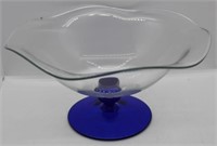 Art Glass Compote Bowl - 10' x 5 1/2"