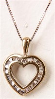 Jewelry 14kt & 10kt White Gold Heart Necklace