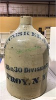 McCusker & Son Troy NY and white pottery jug,