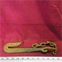 Iron Tow Hook & Small Chain