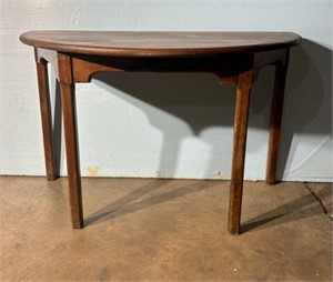 Traditional Style Pine Demilune Table
